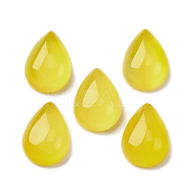 Natural Yellow Agate Cabochons G-B082-08-1