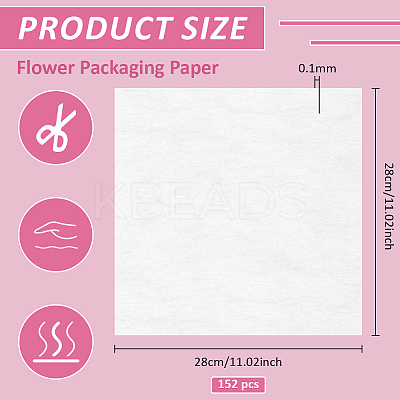 144 Sheets Flower Packaging Paper DIY-BC0016-57A-1