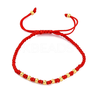 Polyester Cord Braided Bead Bracelets for Women BJEW-L698-03G-02-1