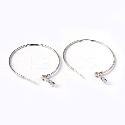 Brass Earring Findings Hoops EC108-3NF-1