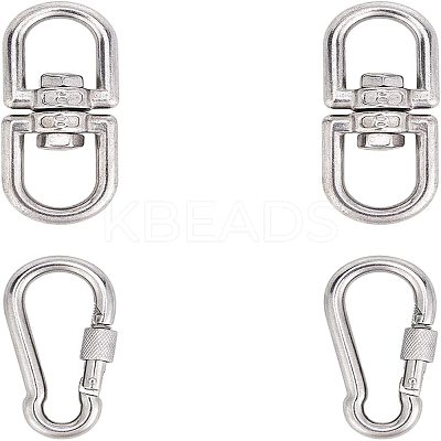 304 Stainless Steel Double Eye Swivel Clasps STAS-NB0004-28P-1