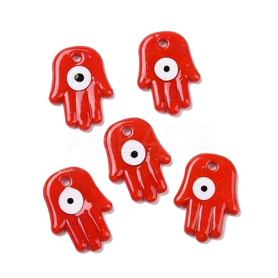 Handmade Evil Eye Lampwork Pendants LAMP-O018-02E-1