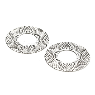 201 Stainless Steel Laser Cut Connector Charms STAS-Z116-08P-1