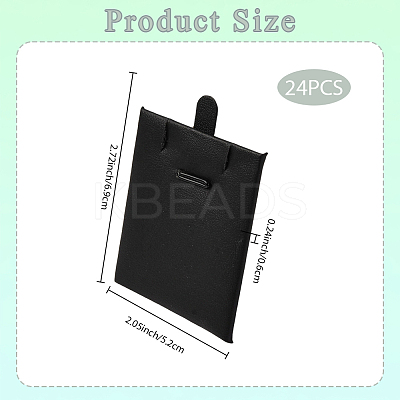 24Pcs PU Leather & Sponge Jewelry Pendant Nceklace Display Cards NDIS-SP0001-03B-01-1