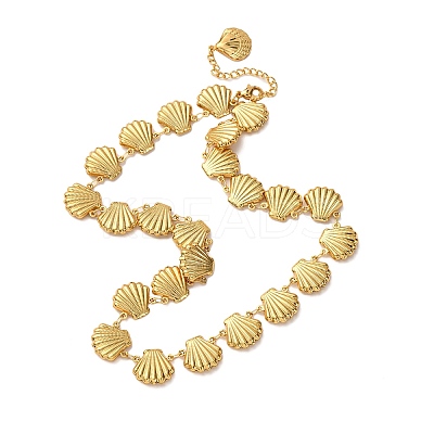 Beach 304 Stainless Steel Sea Animals Link Chain Necklaces for Women NJEW-G178-04G-02-1