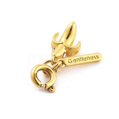 Brass Rhinestone Fruits Pendant Decoration HJEW-P020-01G-G-1