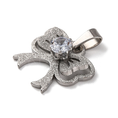 304 Stainless Steel Diamond Pendant STAS-U018-01P-1-1