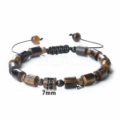 Bohemian Style Natural Tiger Eye Adjustable Braided Bracelets for Women JX4238-1-1