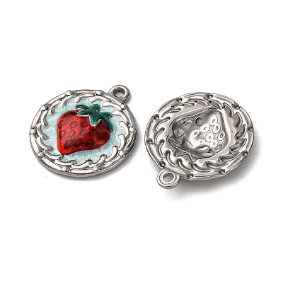 304 Stainless Steel Enamel Pendants LS-STAS-P406-24P-1