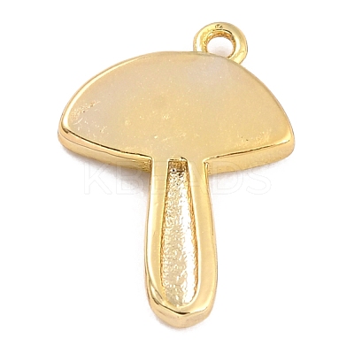 Autumn Theme Brass Enamel Pendants KK-P197-18B-G-1
