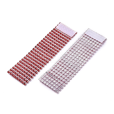 8 Rows Plastic Rhinestone Napkin Rings AJEW-D042-01B-1