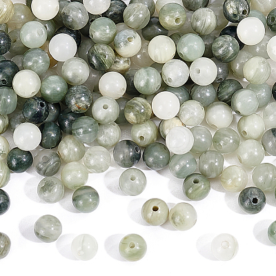 2 Strands Natural Green Rutilated Quartz Beads Strands G-NB0004-73-1
