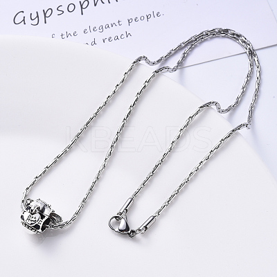 Non-Tarnish 304 Stainless Steel Boston Link Chain Necklace NJEW-S420-005A-P-1