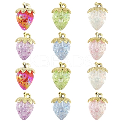Transparent Acrylic with Alloy Pendants TACR-YW0003-14A-1
