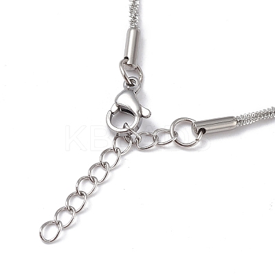 Non-Tarnish 304 Stainless Steel Bone Rope Chain Bracelet for Women BJEW-I311-01A-P-1