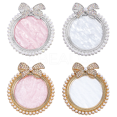 4Pcs 4 Colors Alloy & Resin Color Palette MRMJ-FH0001-54-1