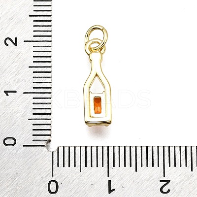 Brass Micro Pave Cubic Zirconia Pendants KK-Z100-21G-01-1