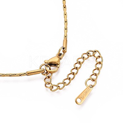 1.2MM 304 Stainless Steel Boston Link Chain Necklaces NJEW-N058-08G-1
