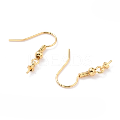 Real 18K Gold Plated Brass Earring Hooks KK-L151-03G-NR-1