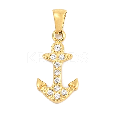 Ion Plating(IP) 304 Stainless Steel Micro Pave Cubic Zirconia Pendants STAS-D112-03G-03-1