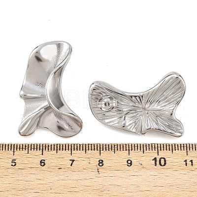 304 Stainless Steel Nuggets Stud Earrings EJEW-K268-77P-1