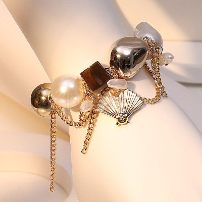 Bohemian Style Shell Shape Alloy Charm Bracelets WG311F9-01-1