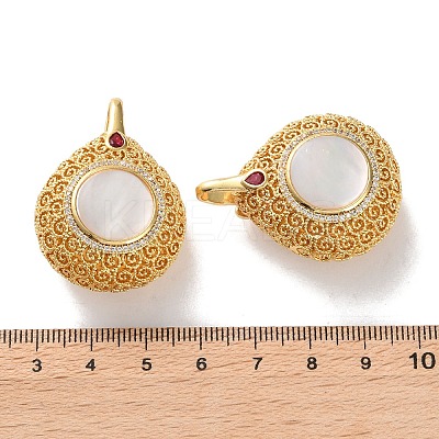 Rack Plating Brass Rd Cubic Zirconia Bead Cage Pendants LS-KK-K362-10G-1