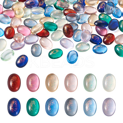 110Pcs 11 Colors Transparent Resin Cabochons CRES-CW0001-03-1