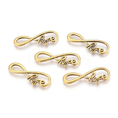 Tibetan Style Alloy Infinity with Hope Links connectors LS-TIBE-S230-AG-FF-1