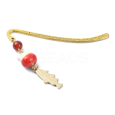 Japanese Style Maneki-neko Bookmark AJEW-JK00260-02-1