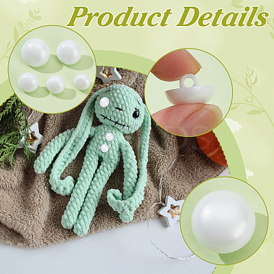 200Pcs 5 Styles Plastic Doll Eyes Washers FIND-PH0021-74-1