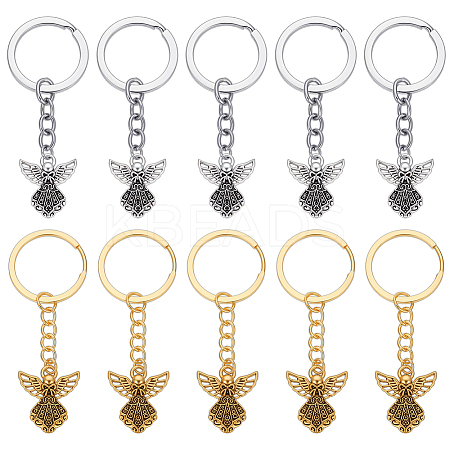 60Pcs 3 Color Alloy Keychain KEYC-PH01557-1