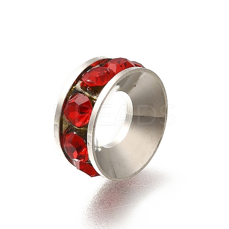 Brass Rhinestone Spacer Beads KK-M313-44A-09-1