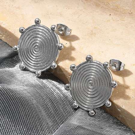 304 Stainless Steel Stud Earrings for Women EJEW-M089-03P-1