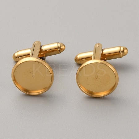 304 Stainless Steel Cuff Button STAS-WH0022-97G-1