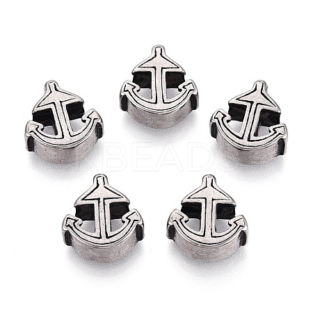 304 Stainless Steel European Style Large Hole Beads STAS-T072-122AS-1