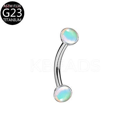G23 Titanium Enamel Curved Barbell Eyebrow Rings WGC39D0-01-1