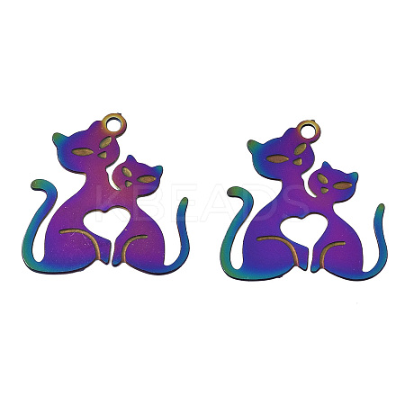 Ion Plating(IP) 304 Stainless Steel Filigree Pendants LS-STAS-S118-006-1