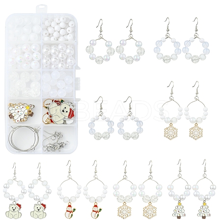 Acrylic Bead DIY Earring Making Kits DIY-FS0006-67D-1