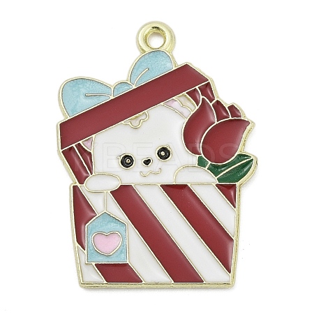Valentine's Day Alloy Enamel Pendants PALLOY-V001-01A-1