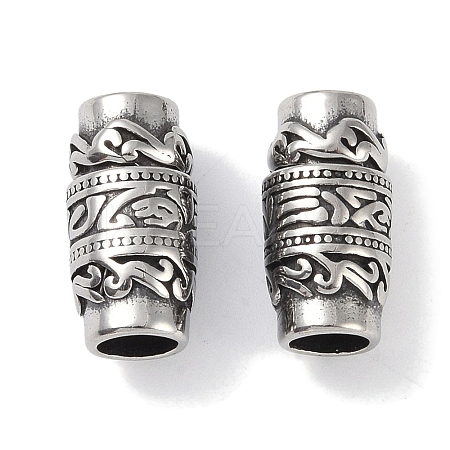 Tibetan Style 316 Surgical Stainless Steel Magnetic Clasps STAS-P362-12B-AS-1
