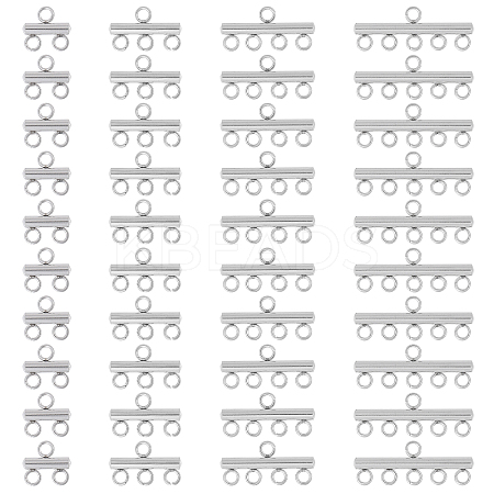 40Pcs 4 Styles 304 Stainless Steel Column Chandelier Component Links FIND-GO0003-59-1