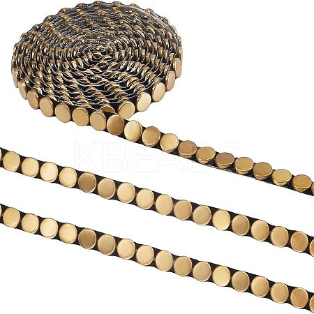 2.5 Yards Hot Fix 304 Stainless Steel Flat Round Stud Nailhead Trim DIY-CA0004-63-1