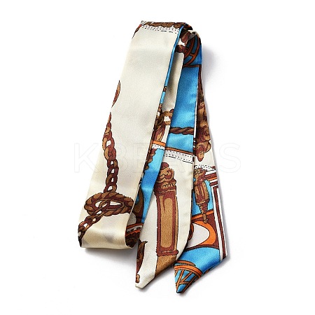 Printed Ribbon Scarf FIND-WH0145-82F-1