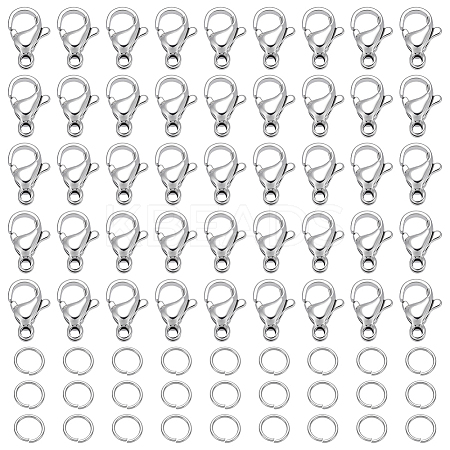 304 Stainless Steel Lobster Claw Clasps STAS-ME0002-92B-1