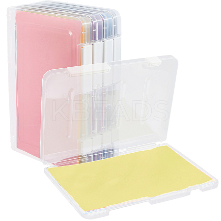 Transparent Plastic Packaging Boxes with Hinged Lid AJEW-WH20060-90B-1