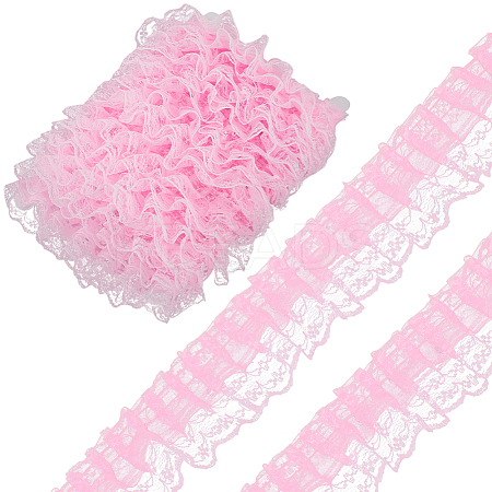 10M Polyester Pleated Lace Trim OCOR-CY0002-17A-1