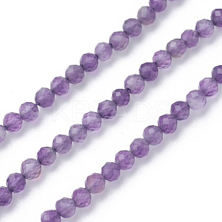Natural Amethyst Beads Strands G-F619-12-3mm-1