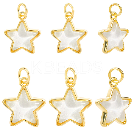 10Pcs 2 Styles Brass Charms KK-BBC0019-20A-1