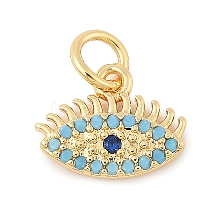 Brass Micro Pave Cubic Zirconia Pendants KK-U056-08G-1